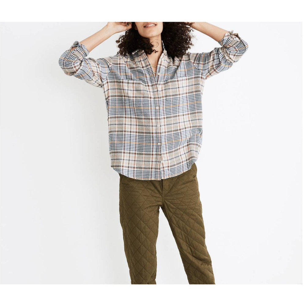 Madewell Plaid Button Down Top size xs